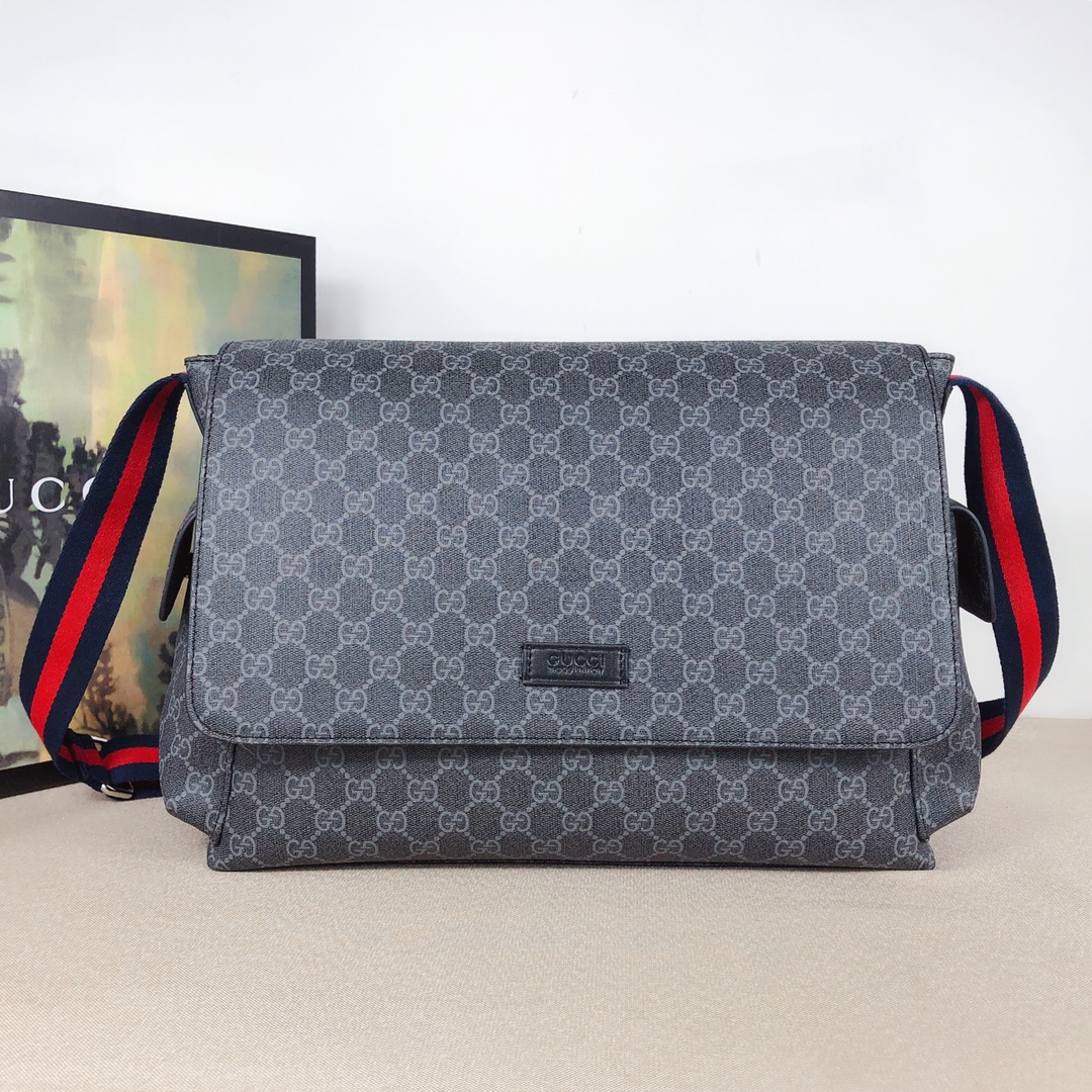 Replica Gucci Gg Plus Diaper Bag Black/Grey 211131
