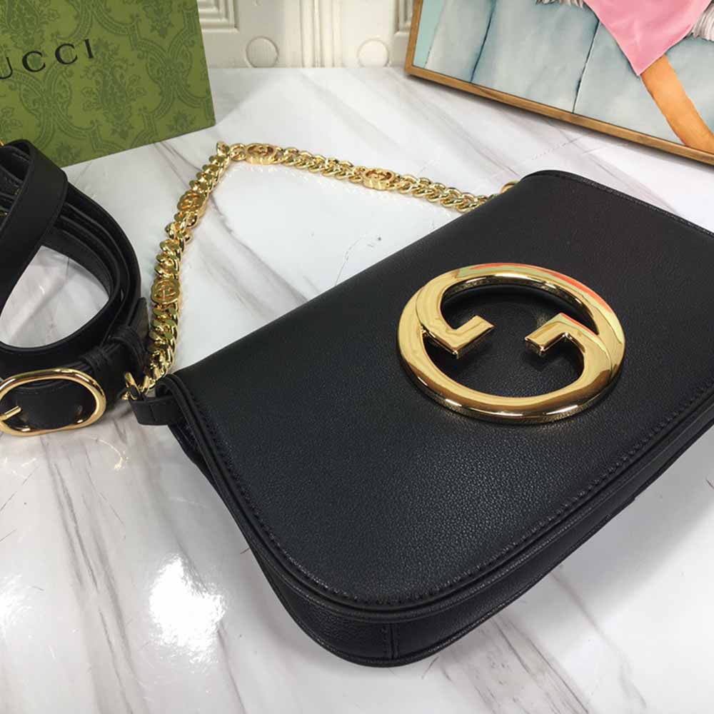 Replica Gucci Blondie Shoulder Bag Black/White