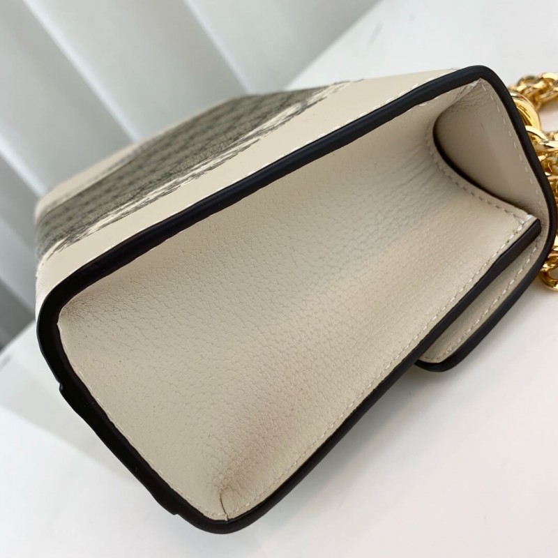 Replica Gucci Padlock Snakeskin Small Shoulder Bag 432182 White