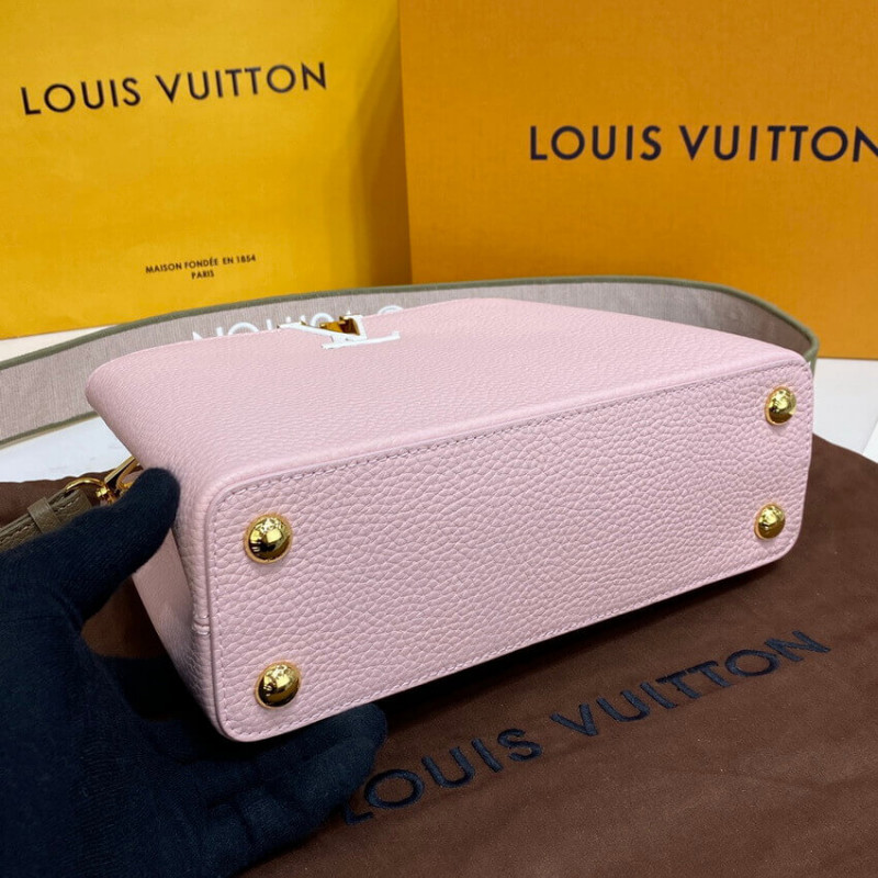 Replica Louis Vuitton Capucines Bb M59061 Rose/Beige