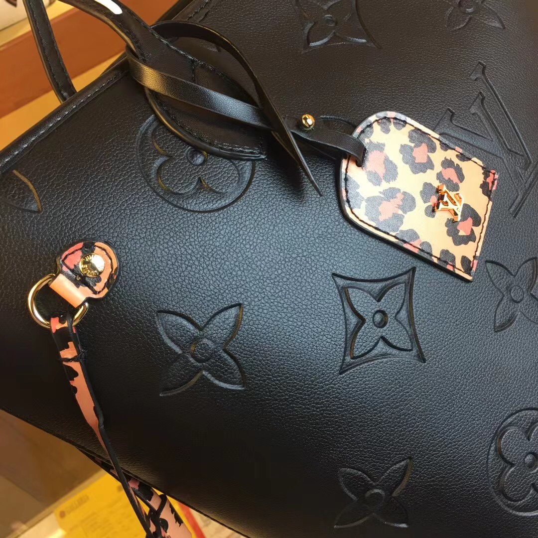 Replica Louis Vuitton Neverfull Mm Tote Black/White