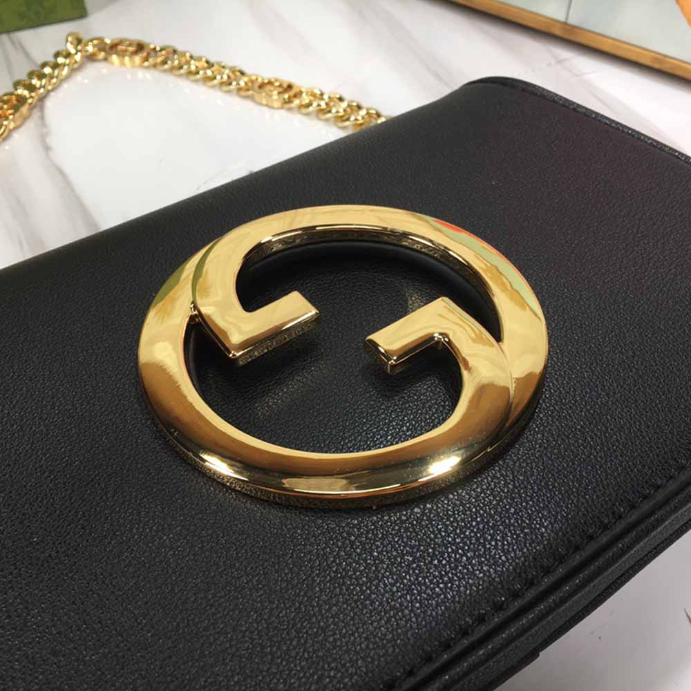 Replica Gucci Blondie Shoulder Bag Black/White