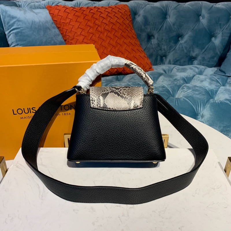 Replica Louis Vuitton Taurillon And Python Leather Capucines Mini N97075