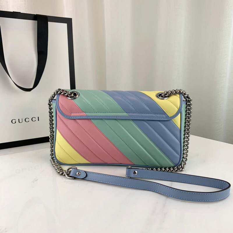 Replica Gucci Gg Marmont Small Shoulder Bag In Pastel And Rainbow 443497
