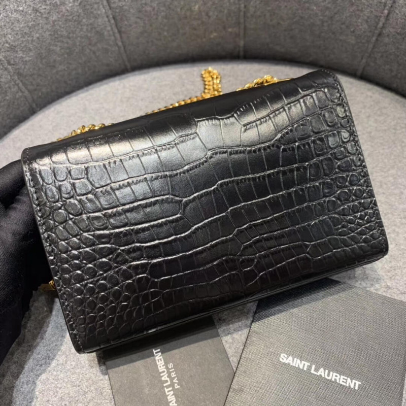 Replica Saint Laurent Small Kate Tassel Chain Bag In Crocodile Leather 354120