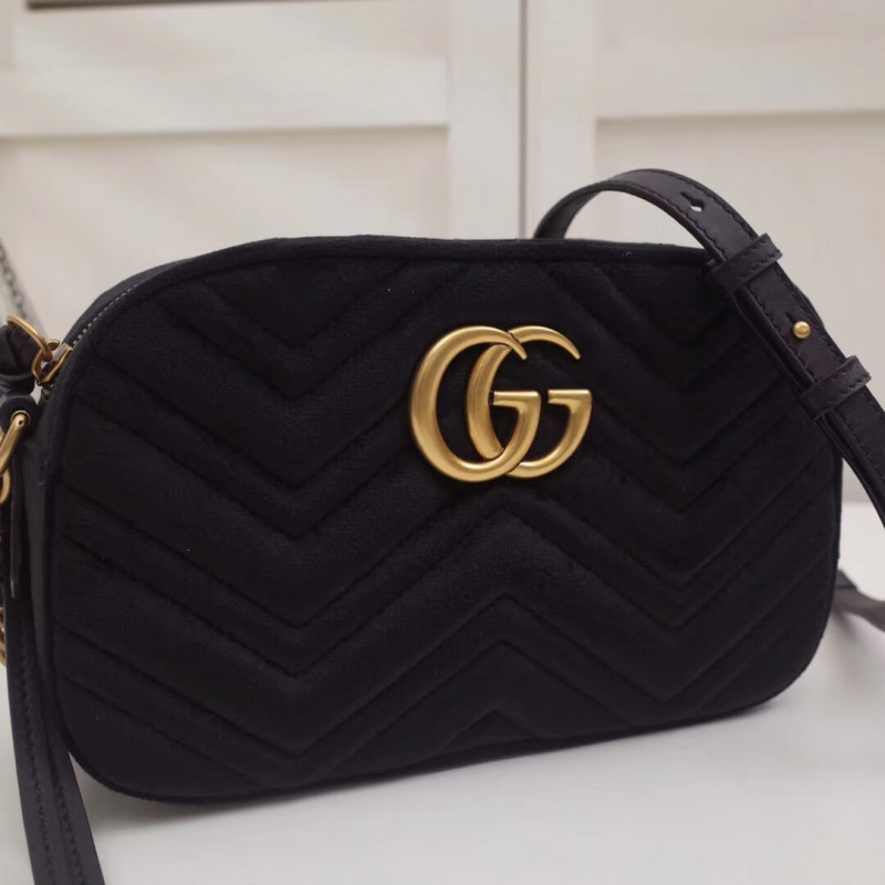Replica Gucci Gg Marmont Velvet Small Shoulder Bag 447632
