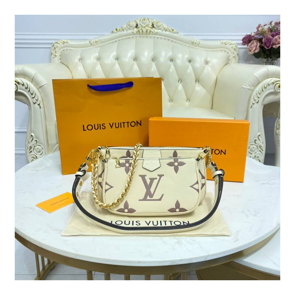 Replica Louis Vuitton Bicolor Multi Pochette Accessoires Beige