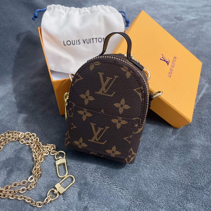 Replica Louis Vuitton Monogram Bag Charm Chain Coin Wallet K04