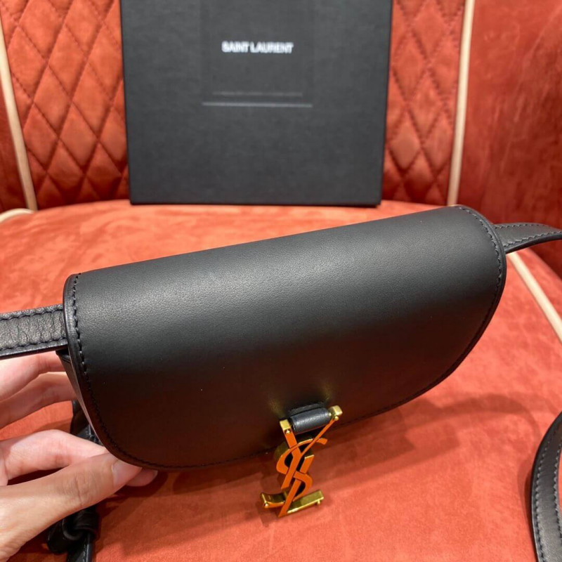 Replica Saint Laurent Kaia Ysl-Plaque Mini Leather Satchel 623097