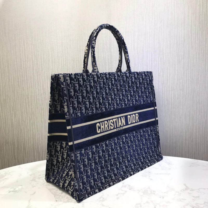 Replica Dior Oblique Embroidered Velvet Book Tote M1286Z