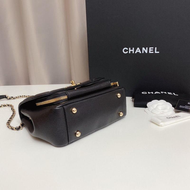 Replica Chanel Quilted Caviar Leather Small Business Affinity Bag A93749