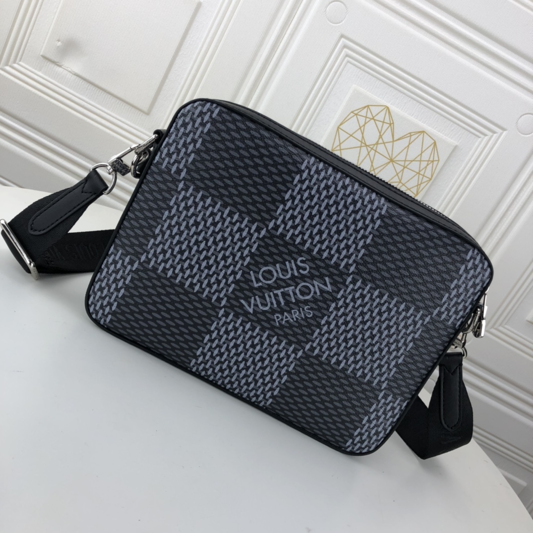 Replica Louis Vuitton Trio Messenger N50017 Black/Grey