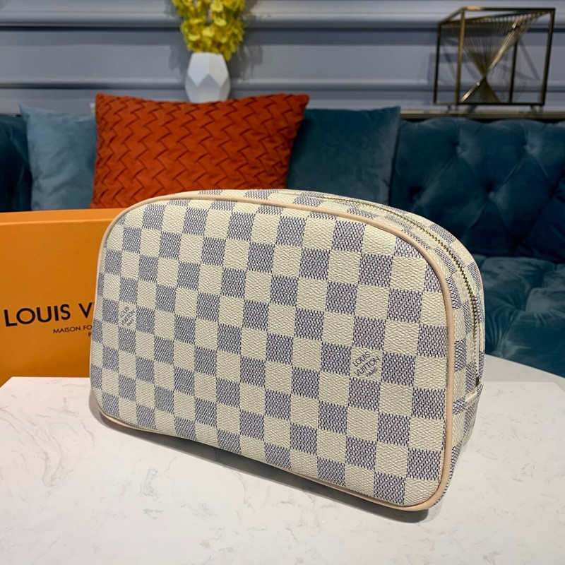 Replica Louis Vuitton Damier Azur Canvas Toiletry Bag 25 N41420