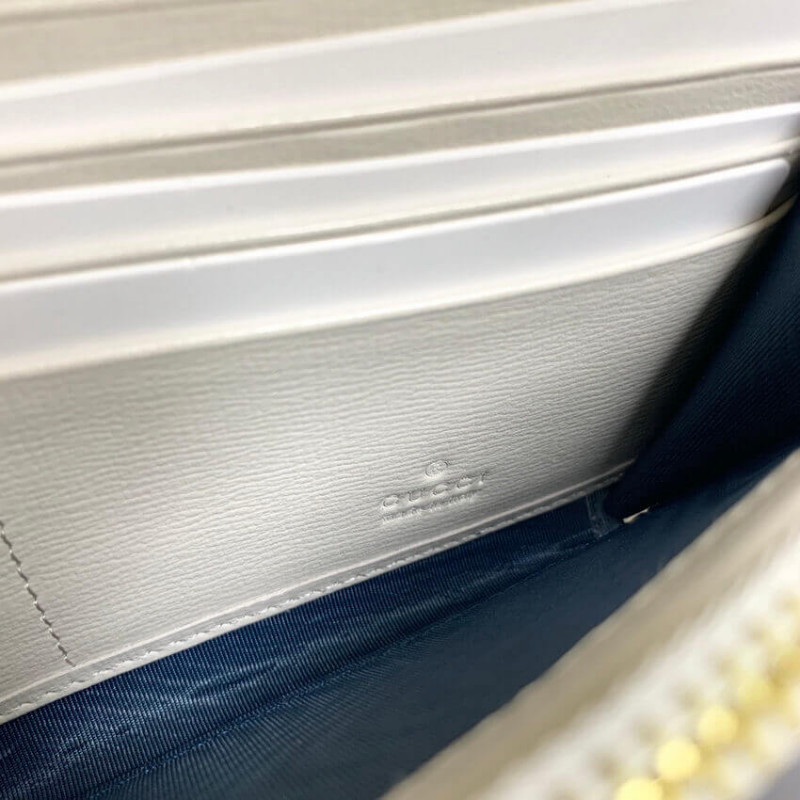 Replica Gucci Jackie 1961 Chain Wallet 652681 White