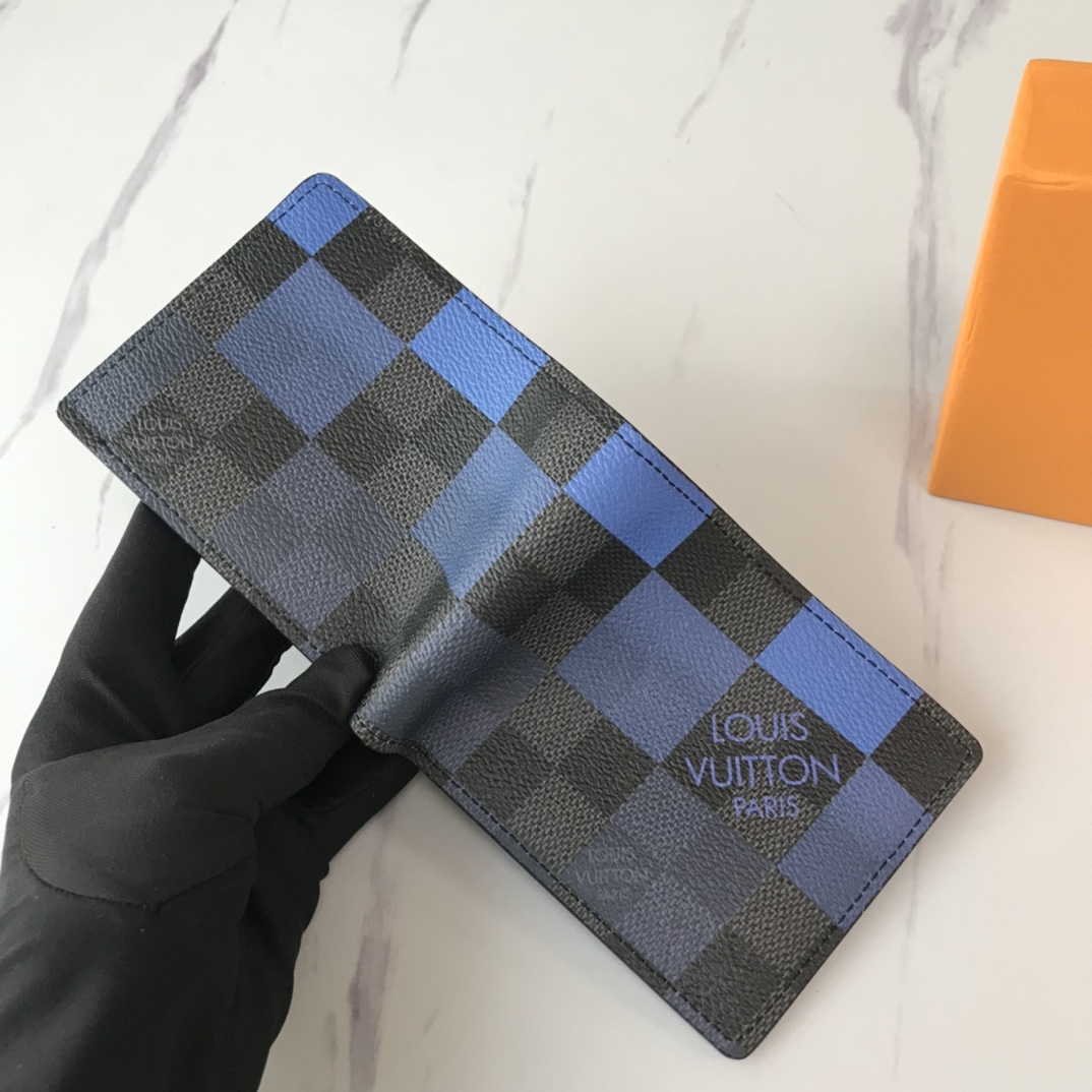 Replica Louis Vuitton Multiple Wallet N40414 White/Blue/Orange