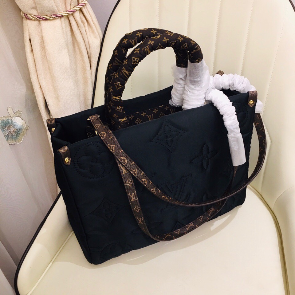Replica Louis Vuitton Onthego Gm Tote Bag- Black