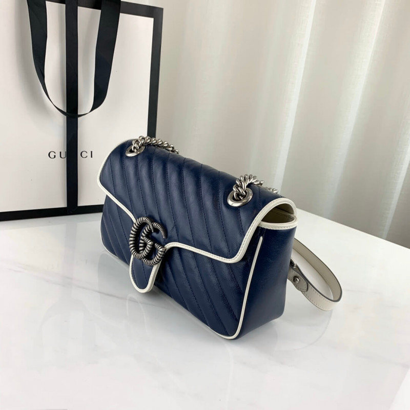 Replica Gucci Gg Marmont Small Shoulder Bag 443497 Blue
