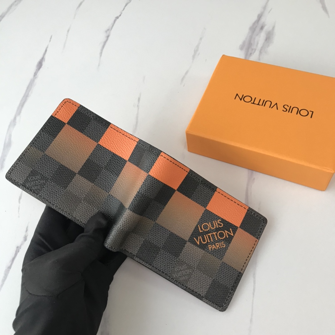 Replica Louis Vuitton Multiple Wallet N40414 White/Blue/Orange