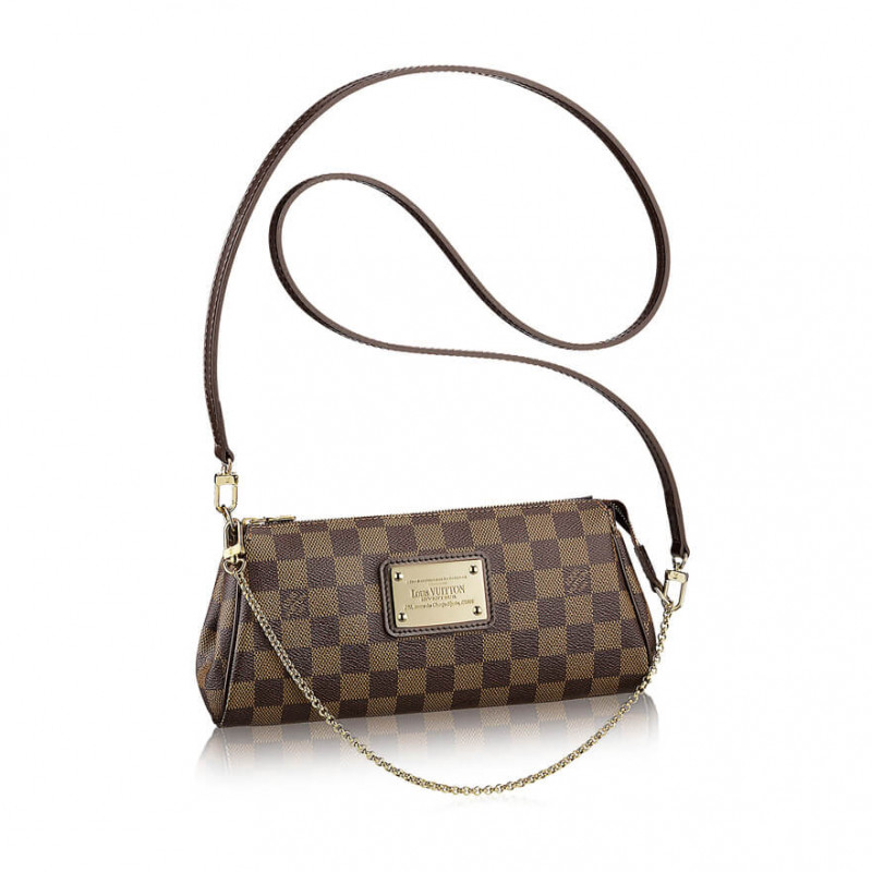 Replica Louis Vuitton Damier Ebene Canvas Eva Clutch N55213