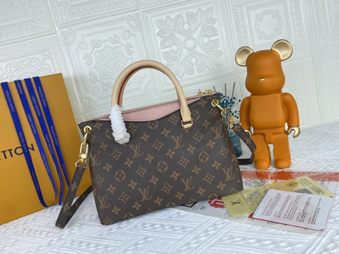 Replica Louis Vuitton Pallas Bb Black/Red/Pink