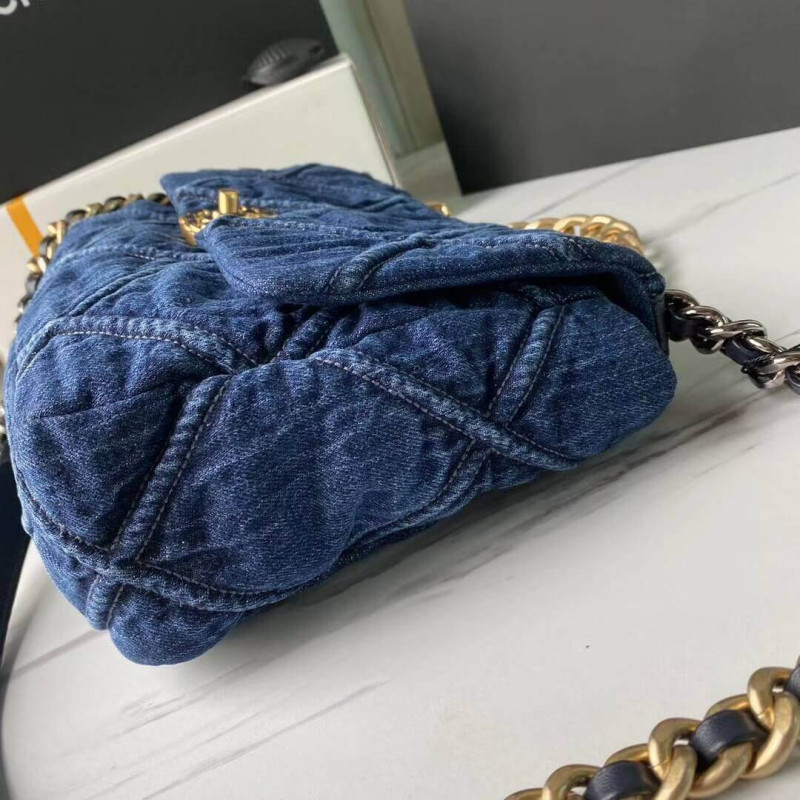 Replica Chanel 19 Large Flap Bag As1161 Denim