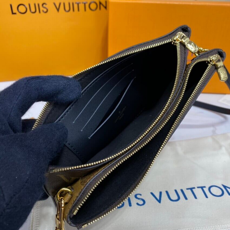 Replica Louis Vuitton Monogram Double Zip Pochette M69203
