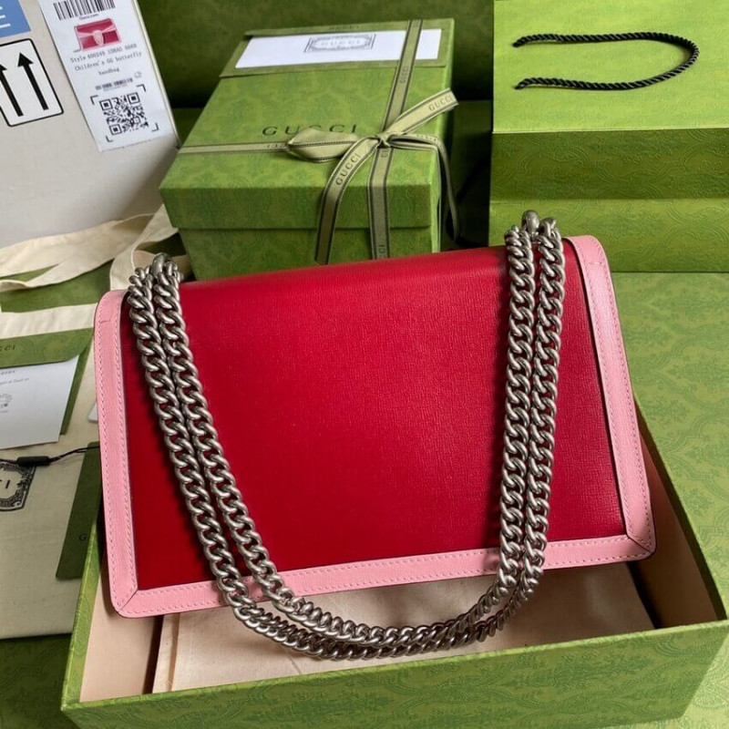 Replica Gucci Dionysus Small Shoulder Bag 400249 Red And Pink Leather