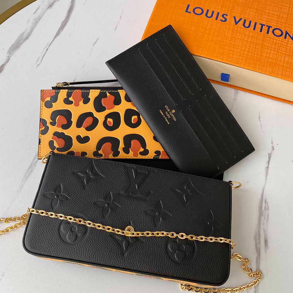 Replica Louis Vuitton Aaa-Leopard Felicie Pochette M64065