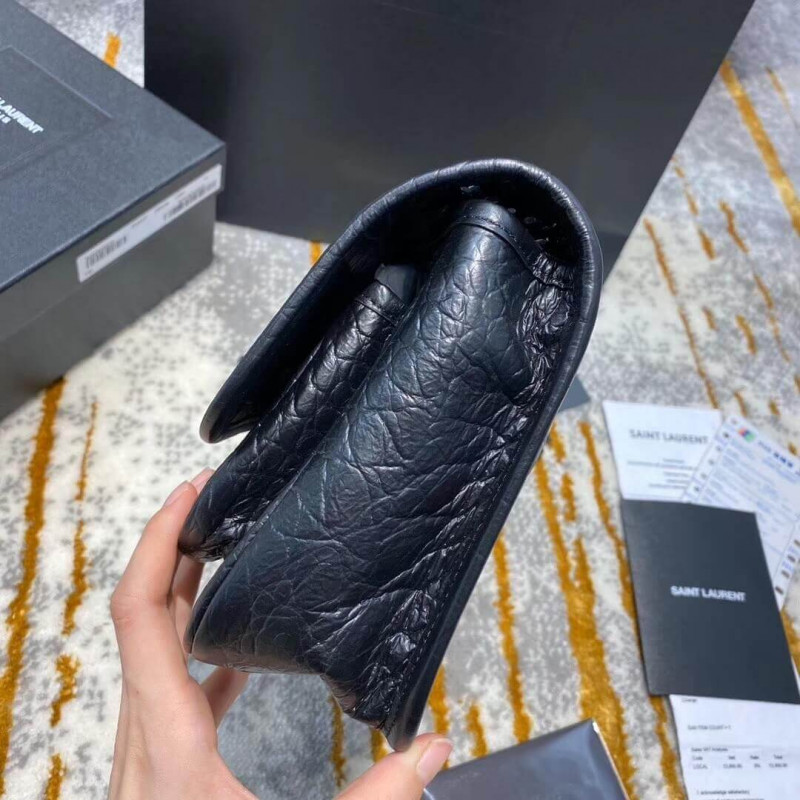 Replica Ysl Saint Laurent Niki Baby In Soft Crocodile-Embossed Leather 533037