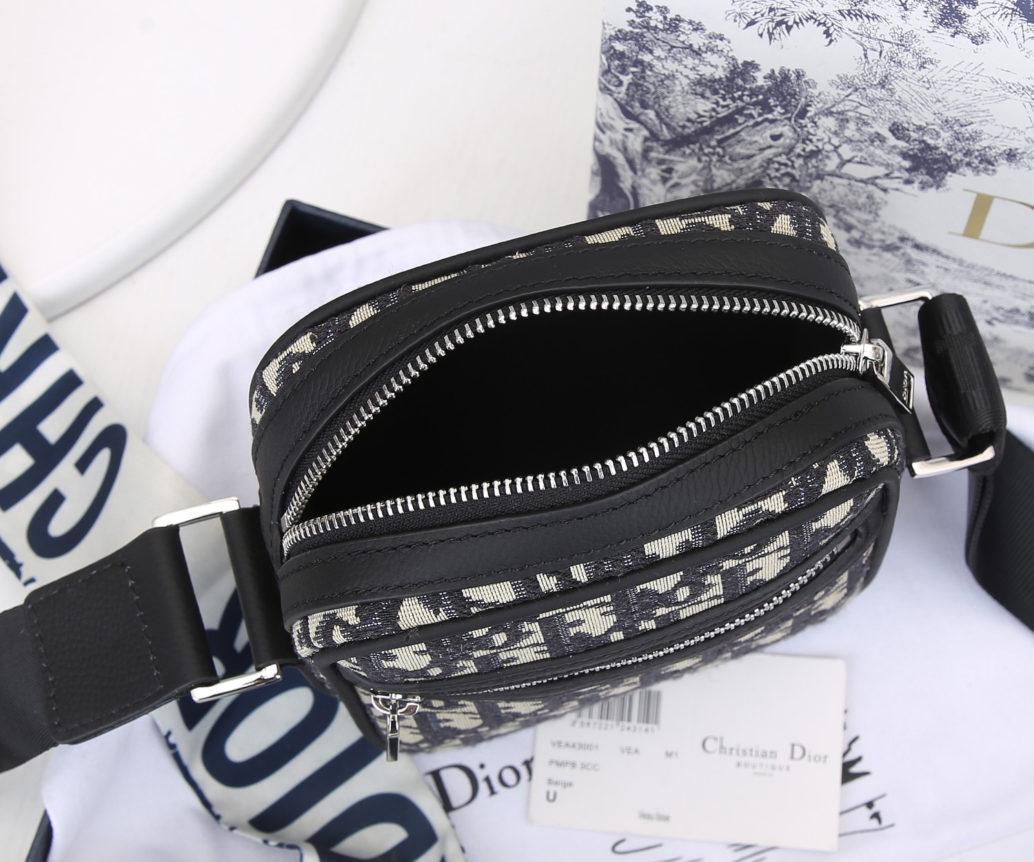 Replica Dior Messenger Pouch Black/Beige