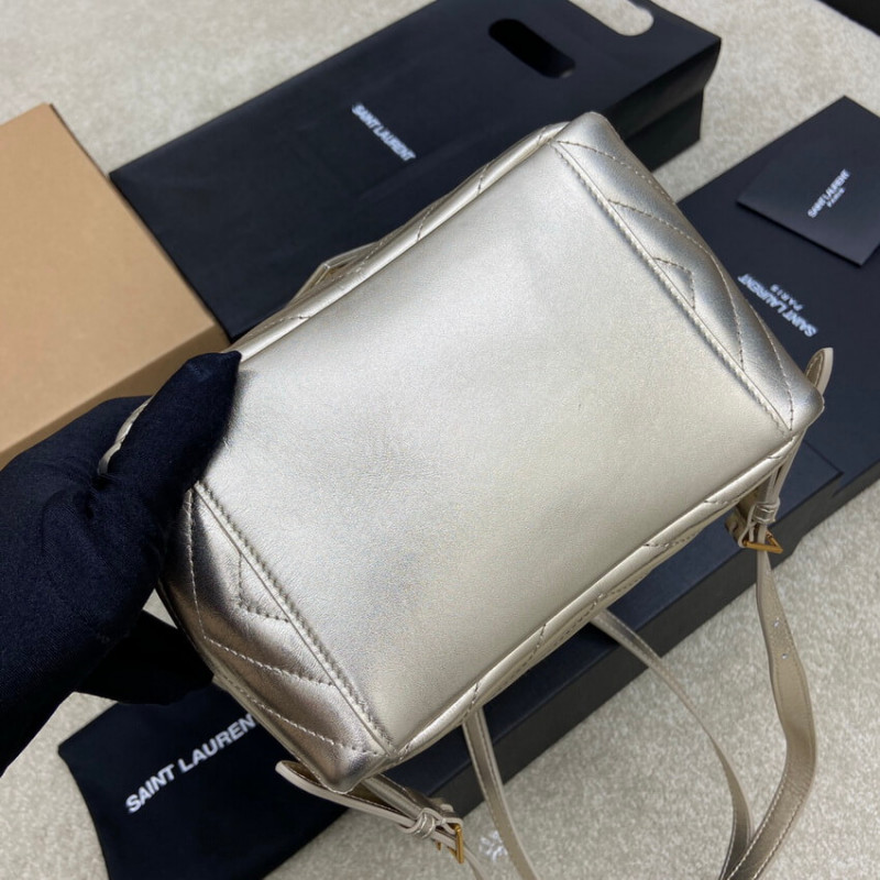 Replica Ysl Saint Laurent Joe Backpack 672609 In Champagne Gold Lambskin