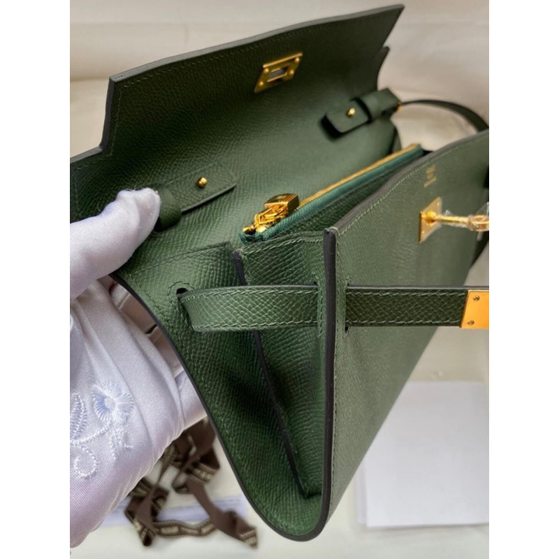 Replica Hermes Kelly Wallet To Go Woc 499041 Army Green
