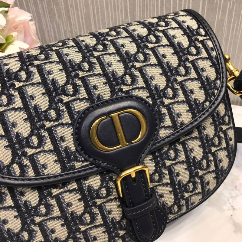 Replica Christian Dior Medium Dior Bobby Bag In Oblique Jacquard M9319