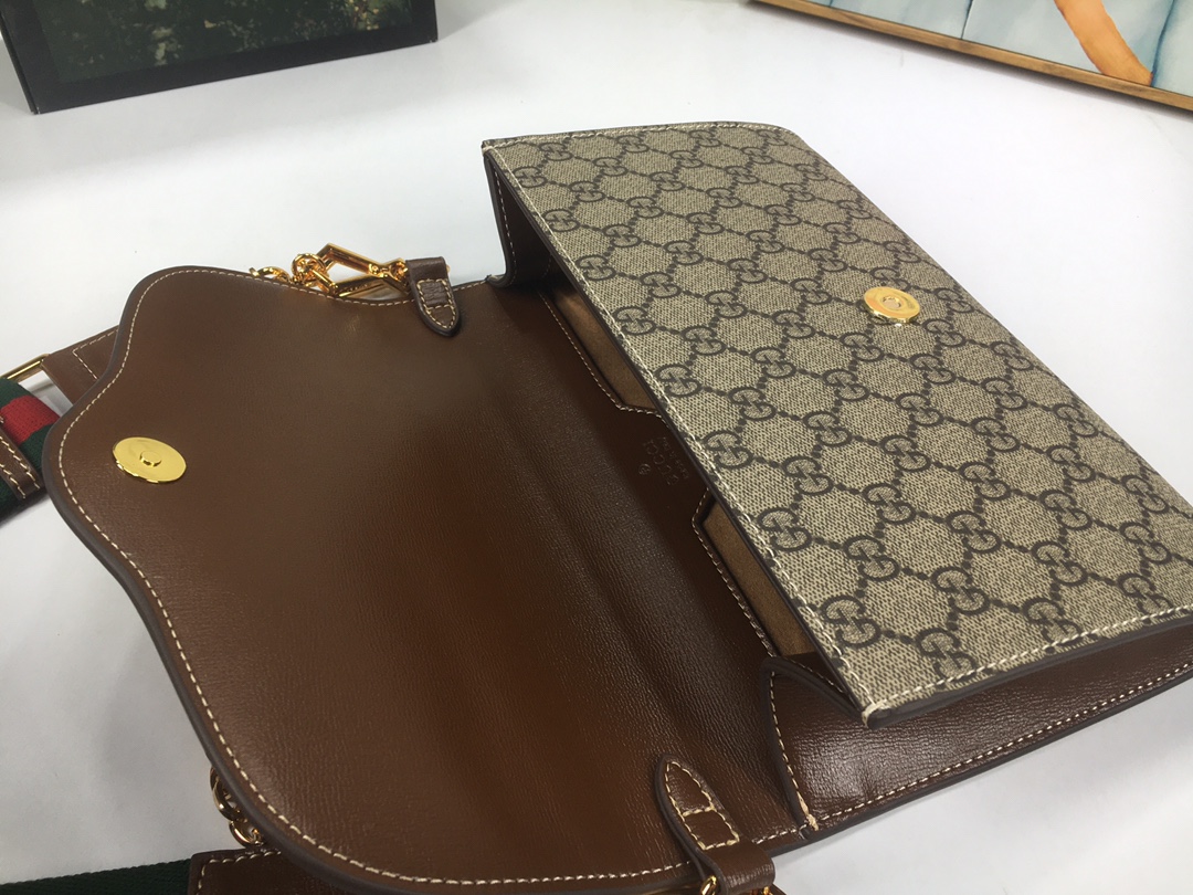 Replica Gucci Double G Horsebit 1955 Small Bag- Beige