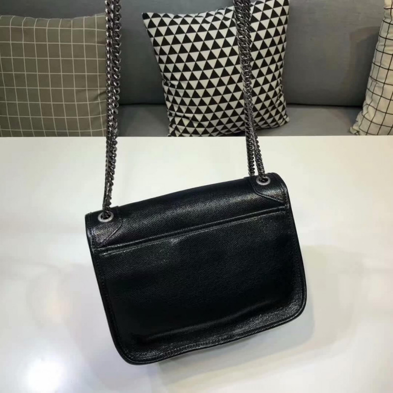 Replica Saint Laurent Niki Baby In Metallic Leather 533039