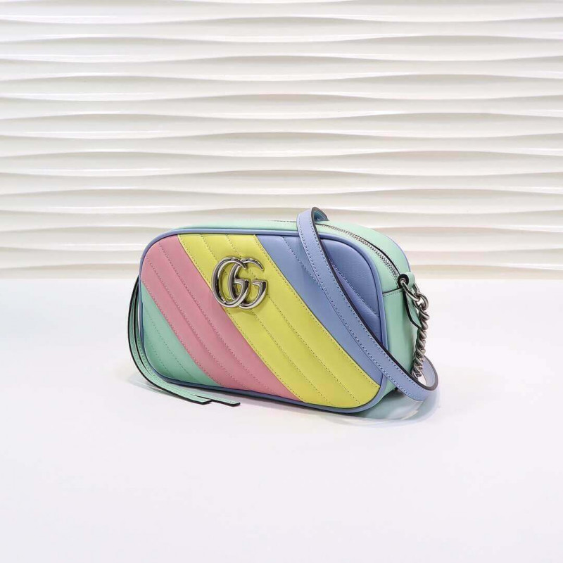 Replica Gucci Gg Marmont Small Shoulder Bag In Pastel And Rainbow 447632
