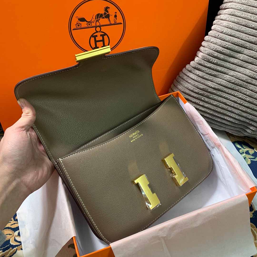 Replica Hermes Aaa-Constance Handbag 24Cm 19Cm Black/White/Pink