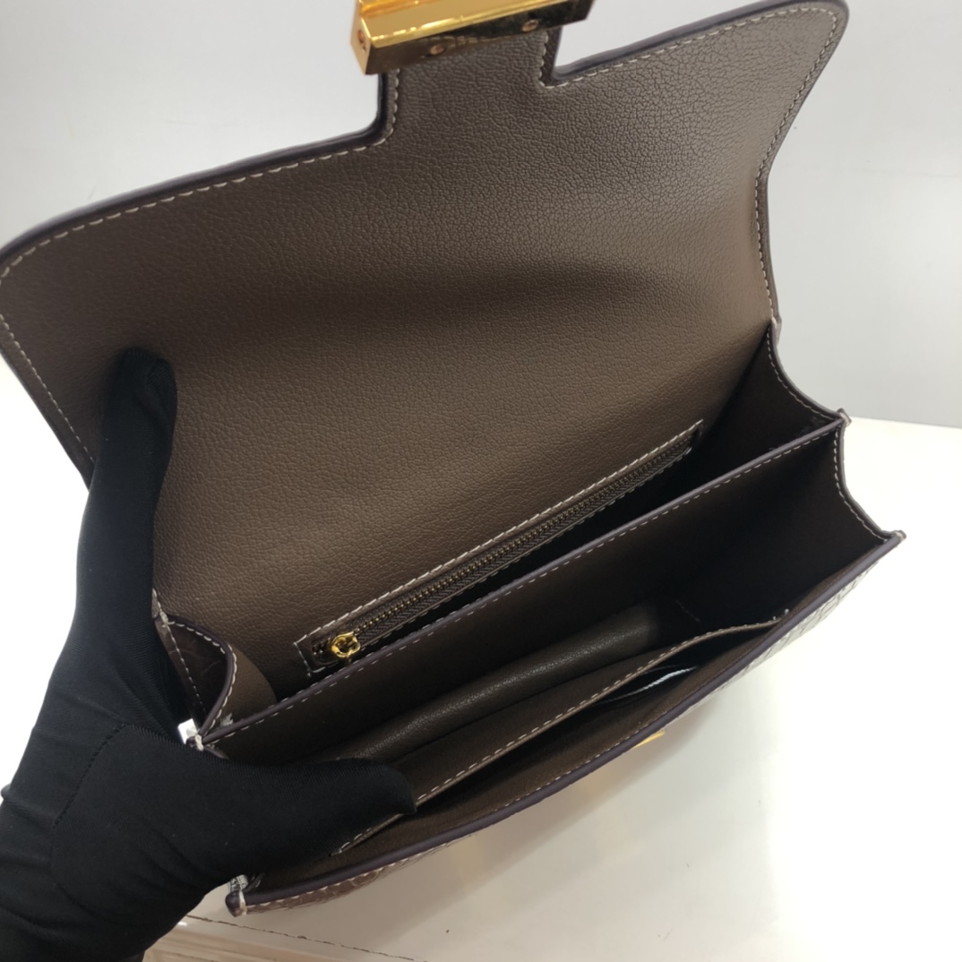 Replica Hermes Constance Crocodile Leather Pattern Cross Body Bag