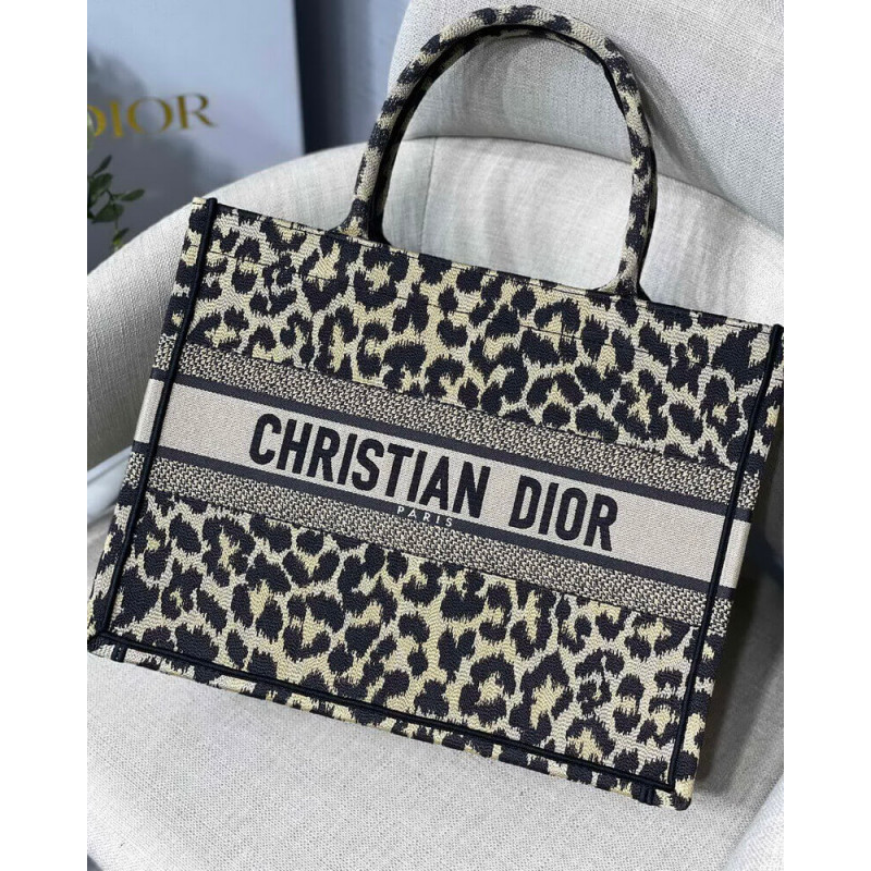 Replica Dior Small Book Tote Ricamo Mizza Beige Multicolore M1296