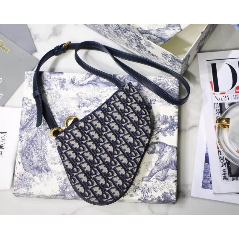 Replica Christian Dior Saddle Oblique Clutch S5642