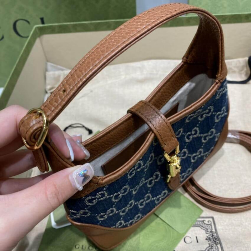Replica Gucci Denim Jackie 1961 Mini Shoulder Bag 637092