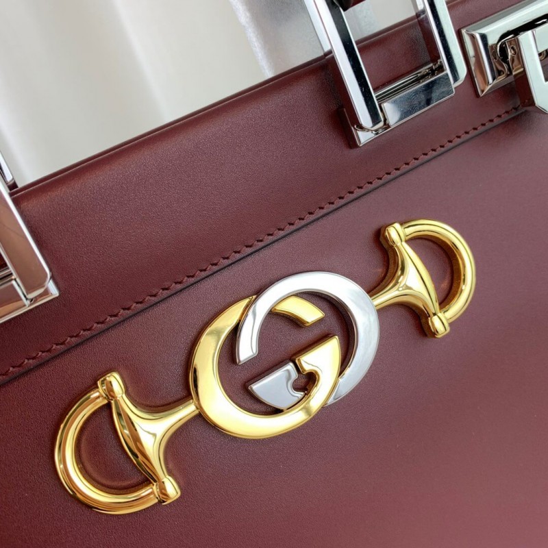 Replica Gucci Zumi Smooth Leather Small Top Handle Bag 569712