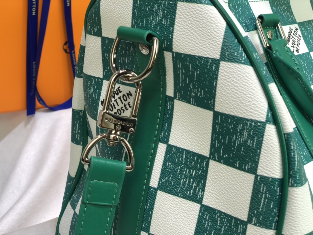 Replica Louis Vuitton Keepall Bandouliere 45 Green/Black
