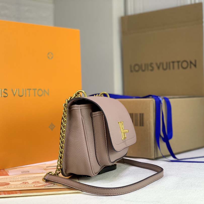 Replica Louis Vuitton Lockme Chain Pm Black/White/Pink