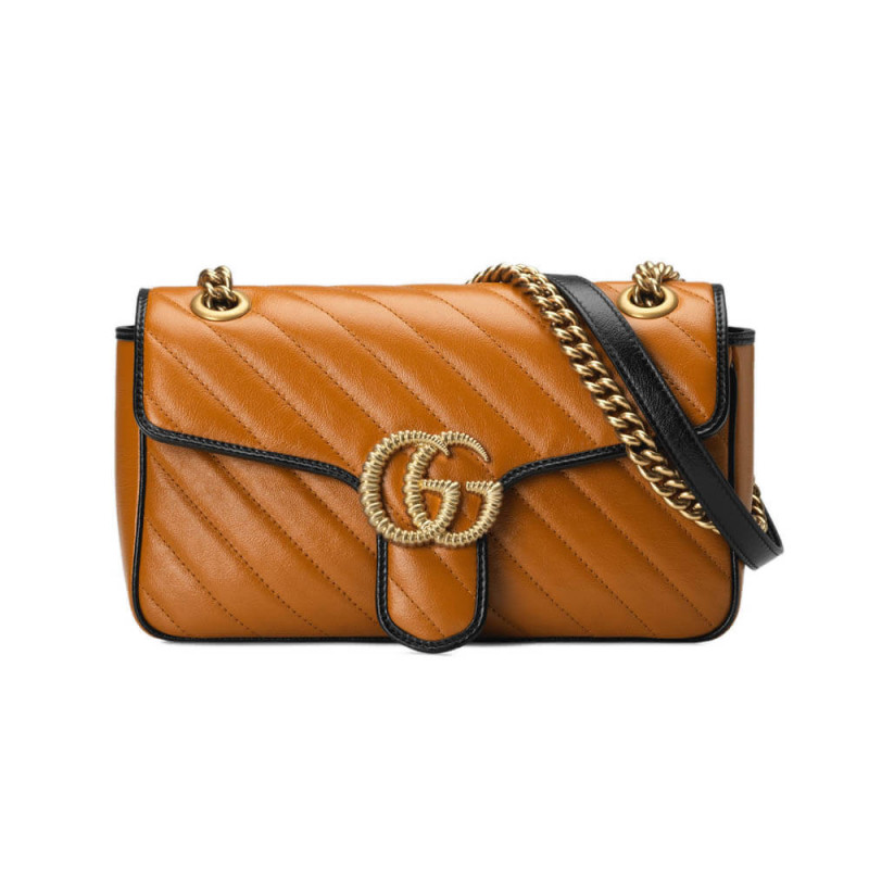 Replica Gucci Gg Marmont Small Shoulder Bag 443497 Cognac