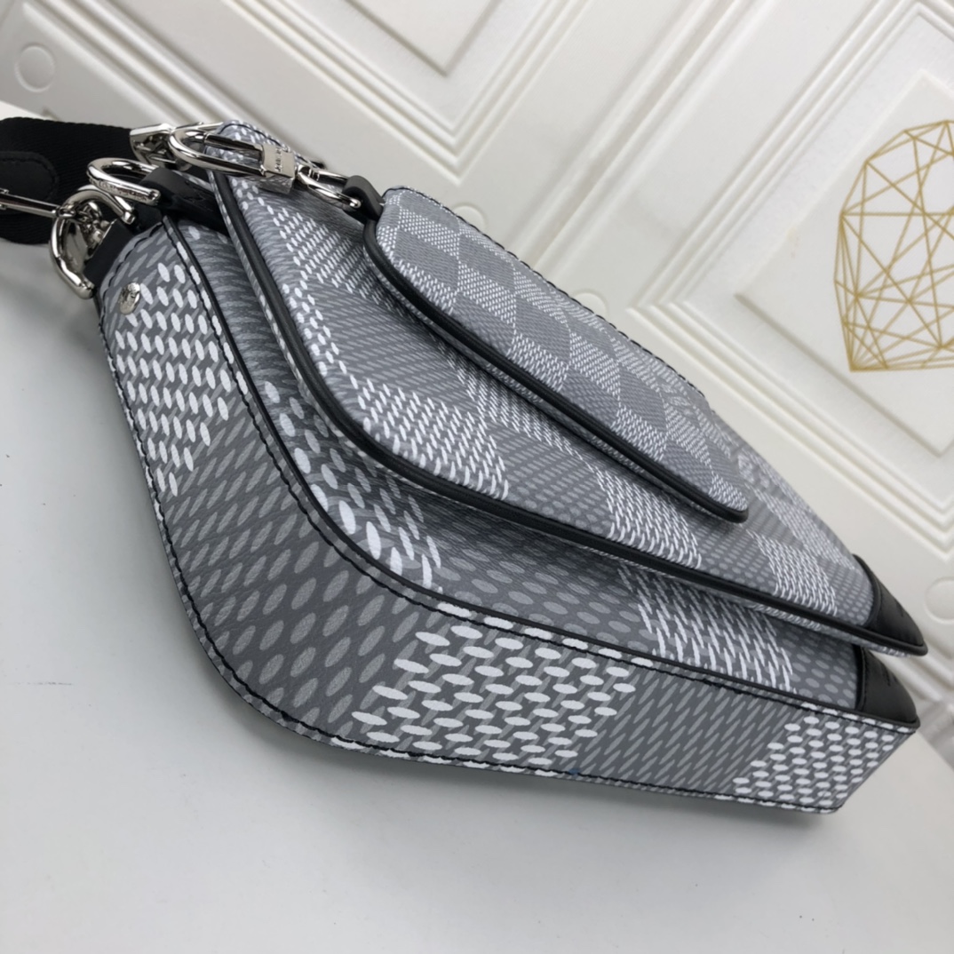 Replica Louis Vuitton Trio Messenger N50017 Black/Grey