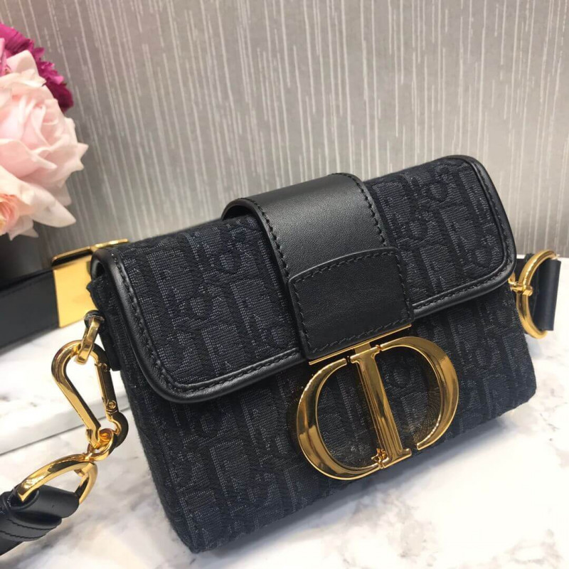 Replica Christian Dior 30 Montaigne Box Bag Oblique Jacquard M9204