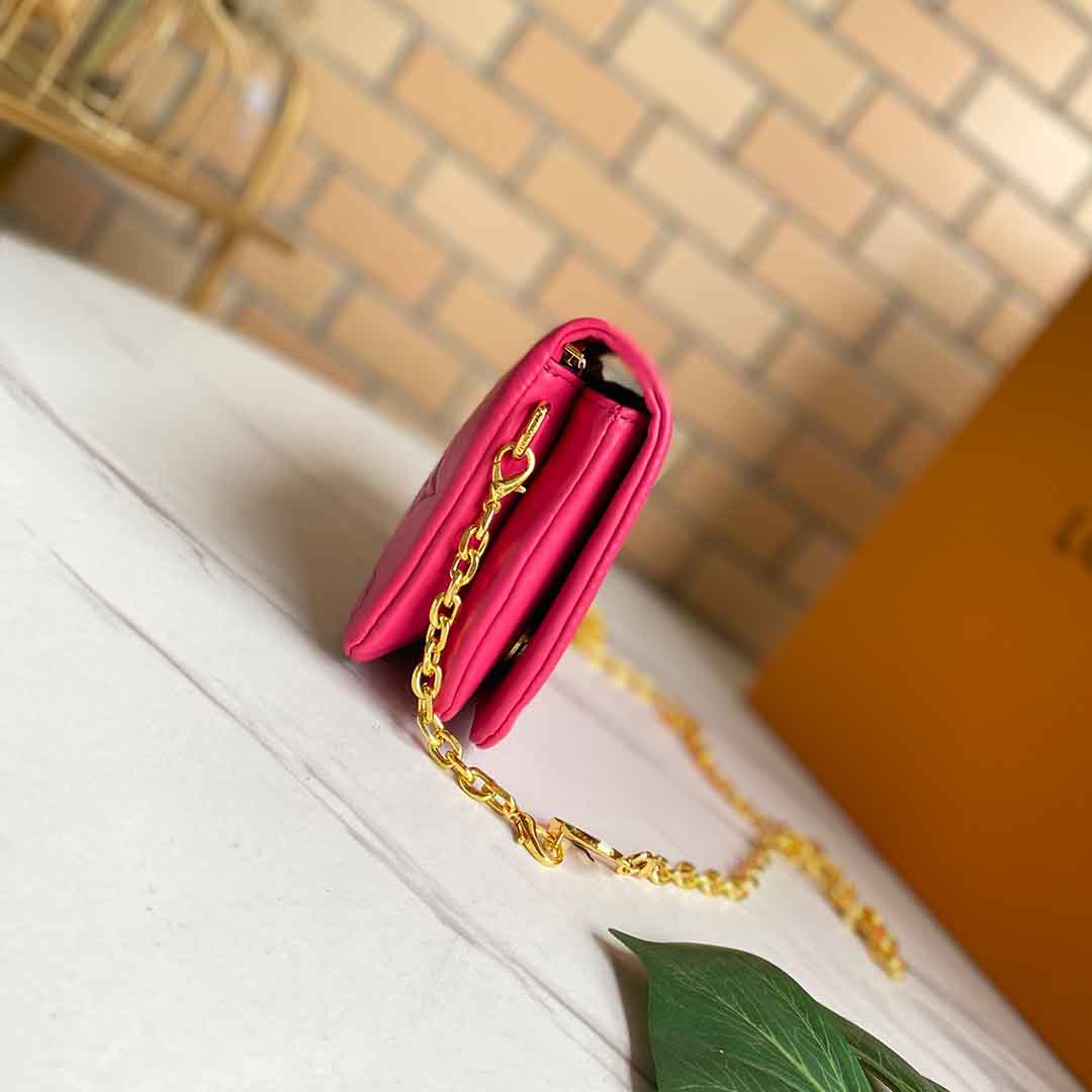 Replica Louis Vuitton Pochette Coussin M80742 Black/Blue/Rose