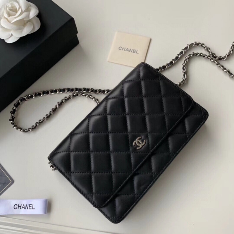 Replica Chanel Classic Lambskin Wallet On Chain Woc Ap0250