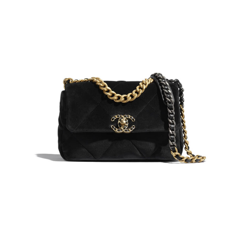 Replica Chanel 19 Small Velvet Flap Bag As1160